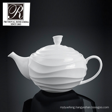 hotel ocean line fashion elegance white porcelain tea pot coffee pot PT-T0538